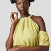 Citrus Crush Cut-Out Blouse-Why Mary-stride