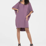 Donnah Cocoon Dress in Berry Dress Stride