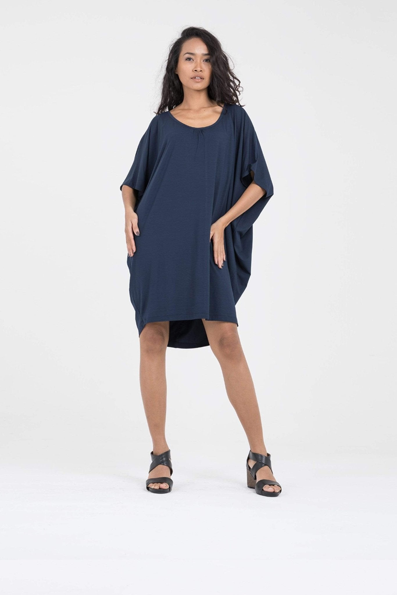 Donnah Cocoon Dress in Navy Dress Stride