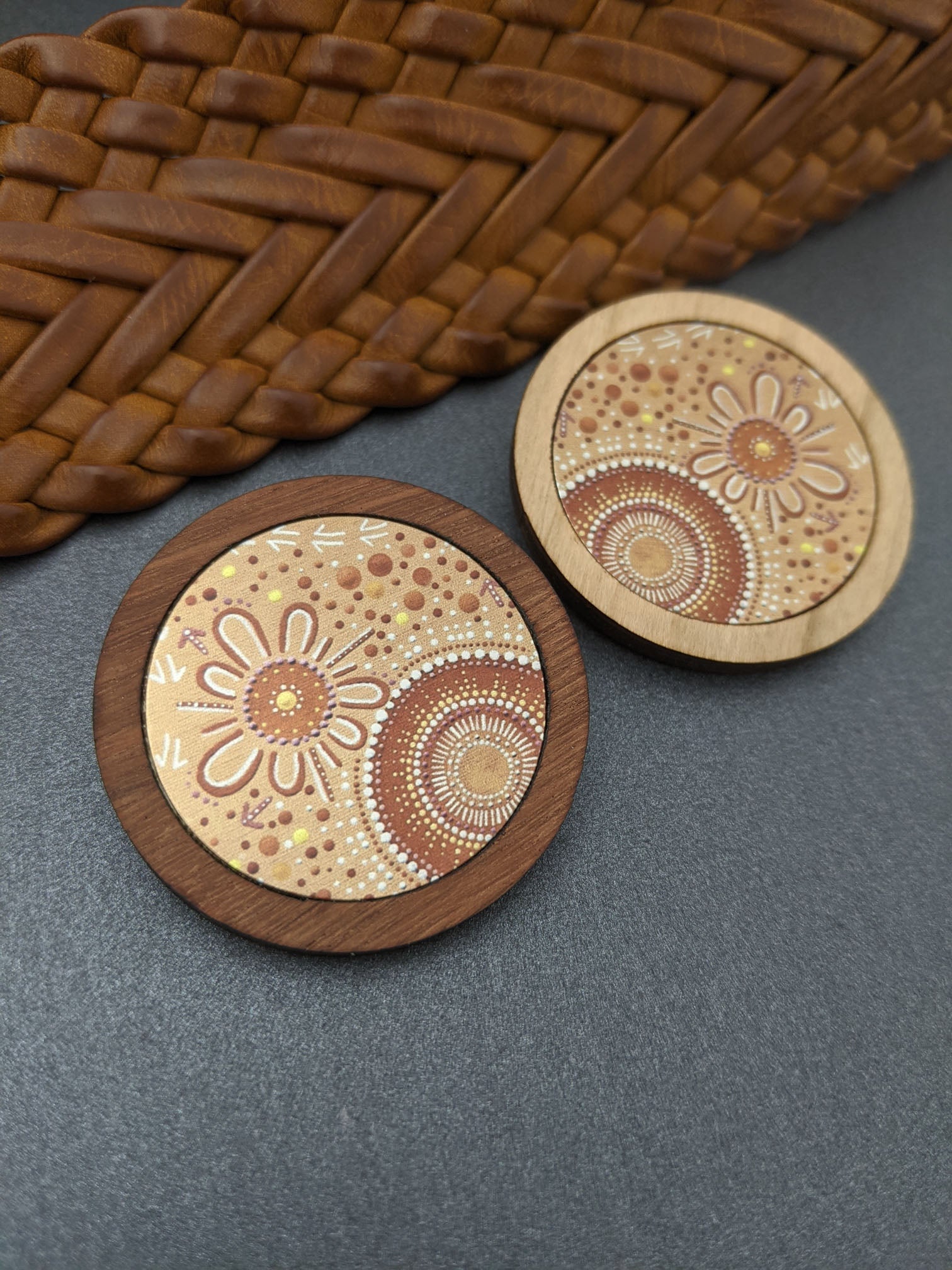 COMMUNITY SPIRIT – timber brooches-Erin K Jewellery-stride