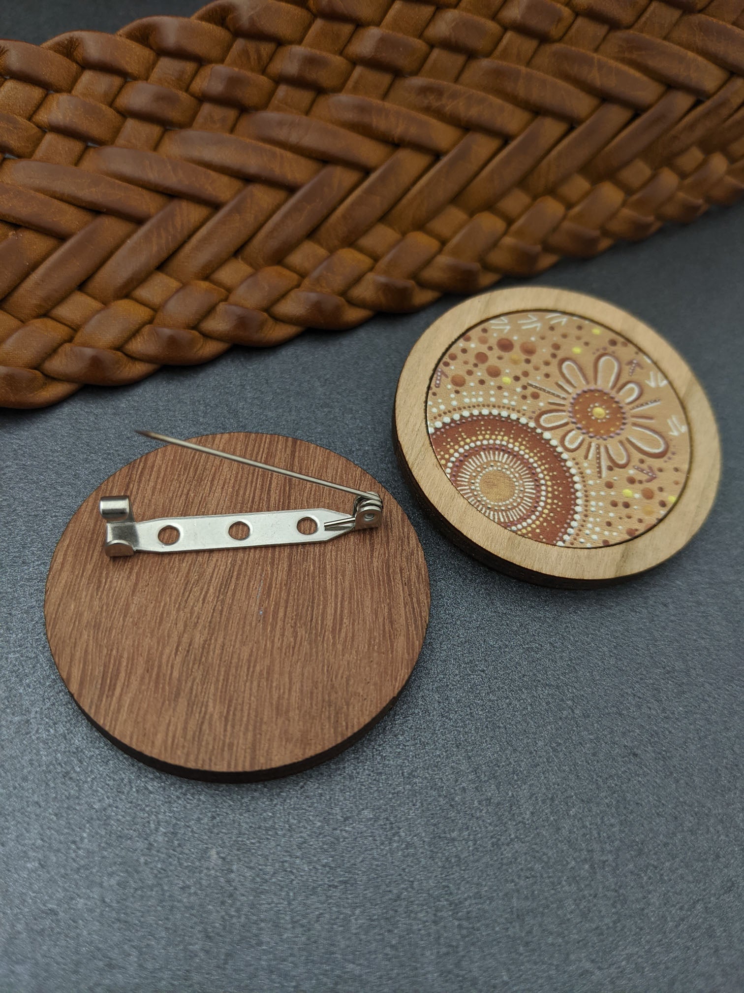 COMMUNITY SPIRIT – timber brooches-Erin K Jewellery-stride