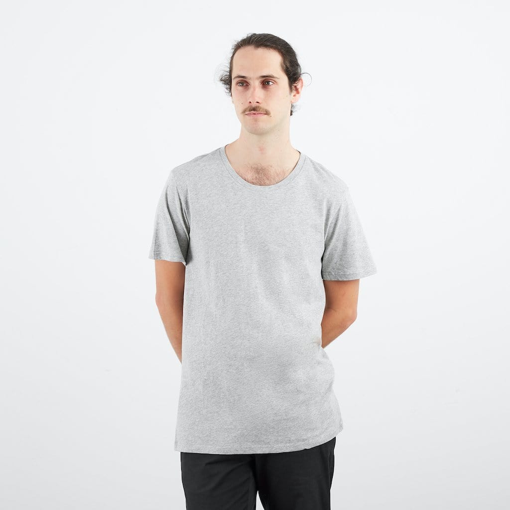 Dorsu Cotton Tall Crew | Grey Marle Men's Tops Stride