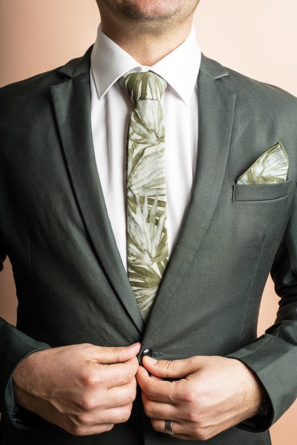 Cotton Tie - Fan Palm Sage-Peggy & Finn-stride