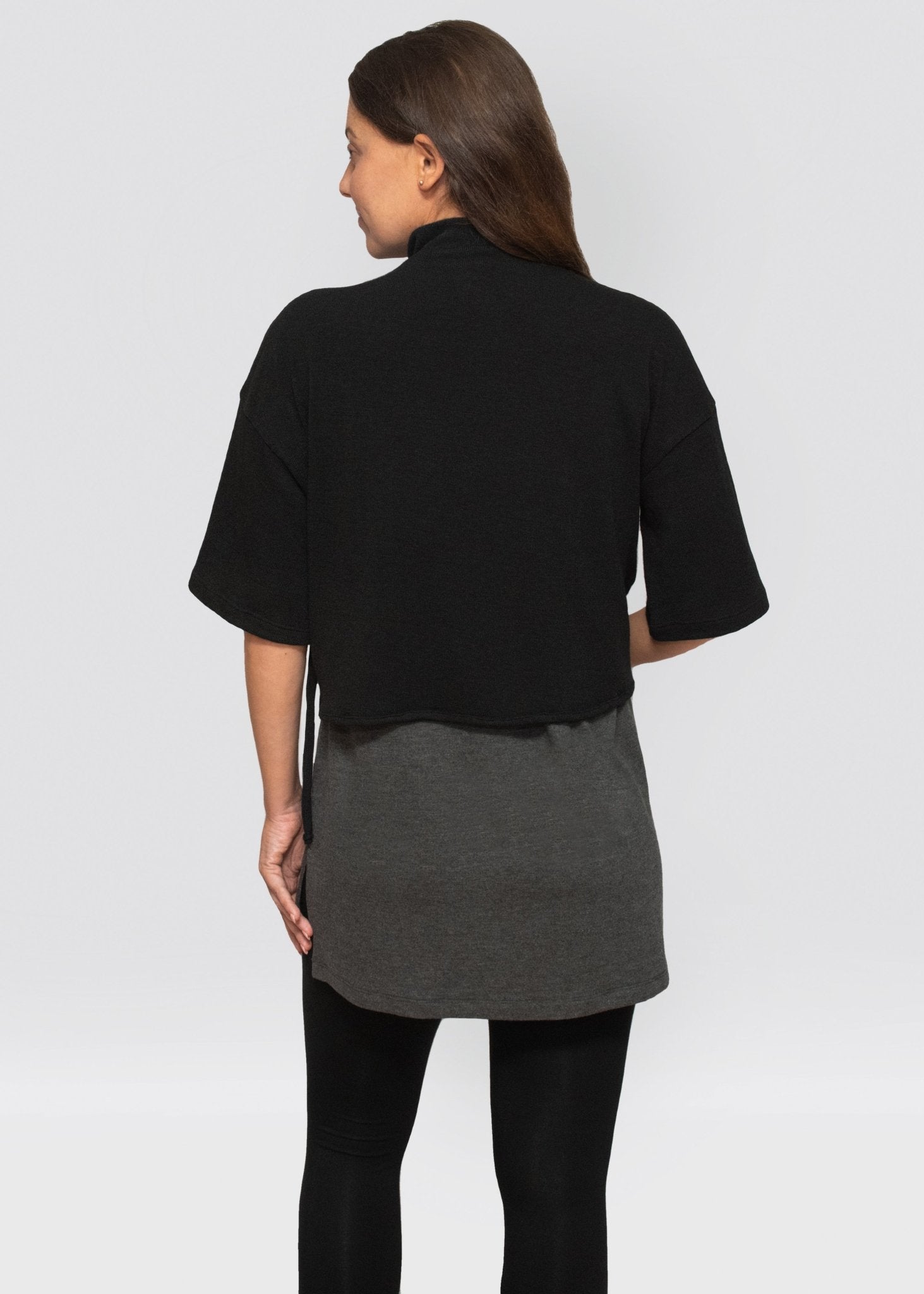 cropped jumper - black-Úton Maternity-stride