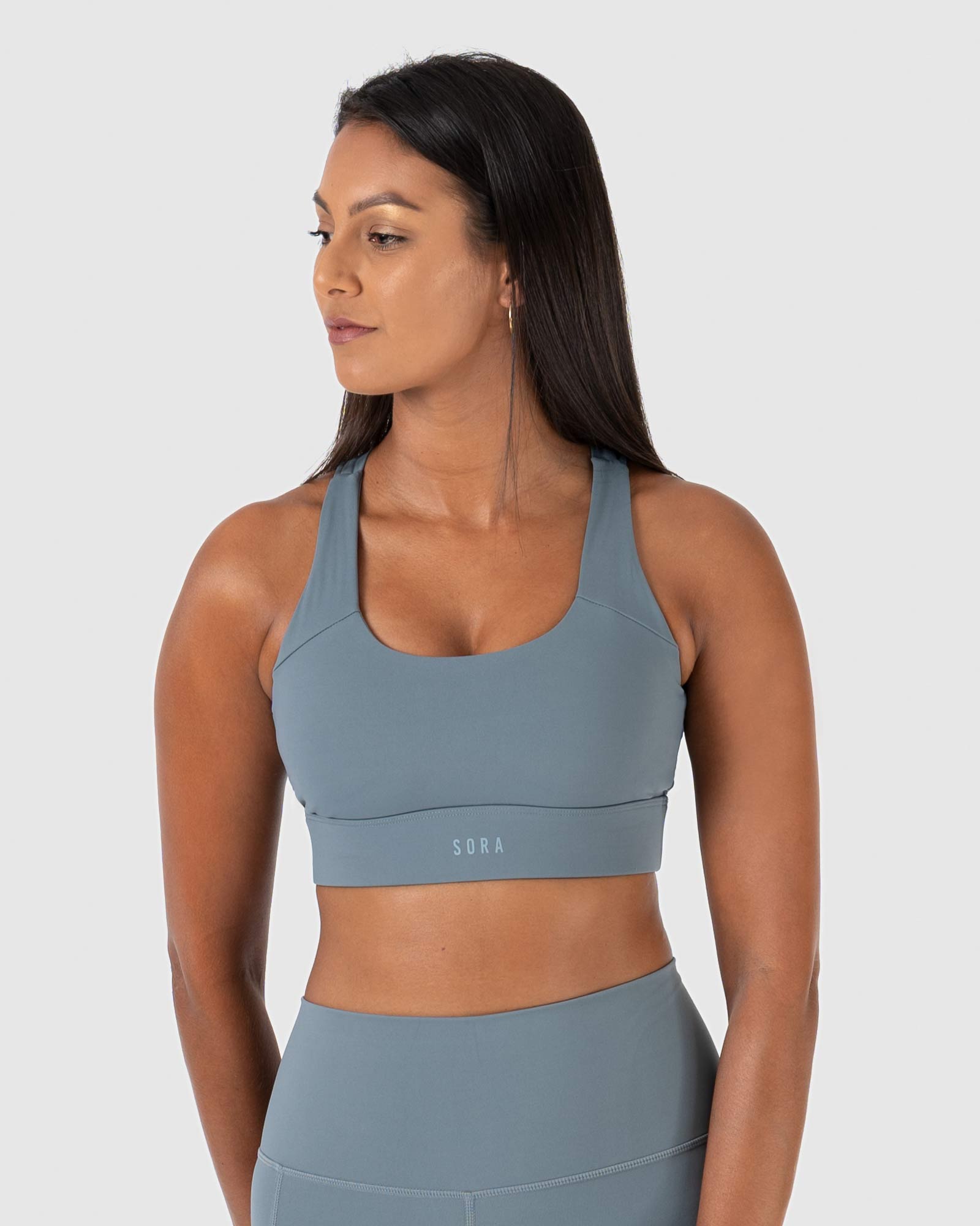 Cross-up Bra- Ash Blue