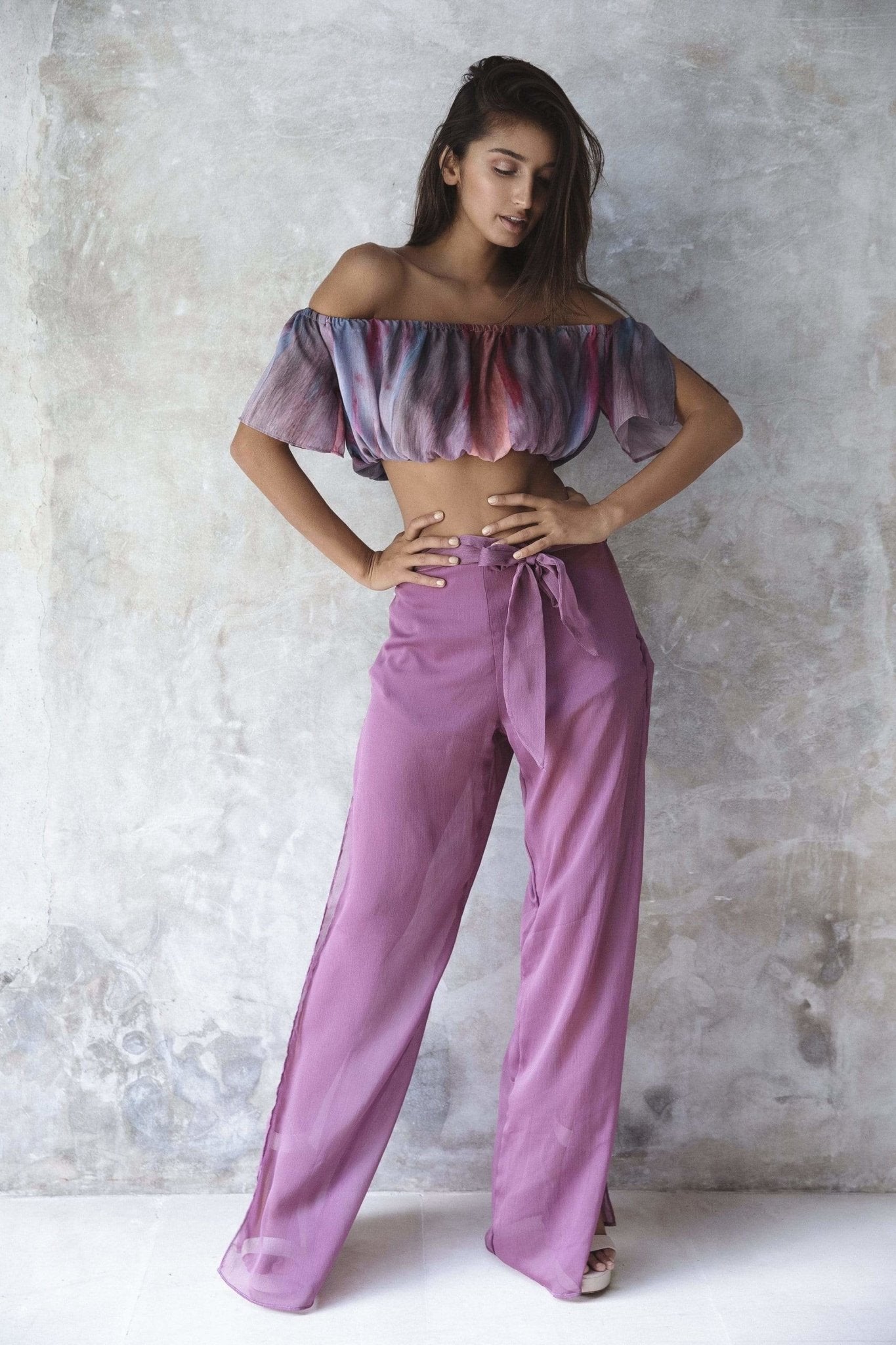 Why Mary Culotte pants shot chiffon "Alkira" Pants Stride