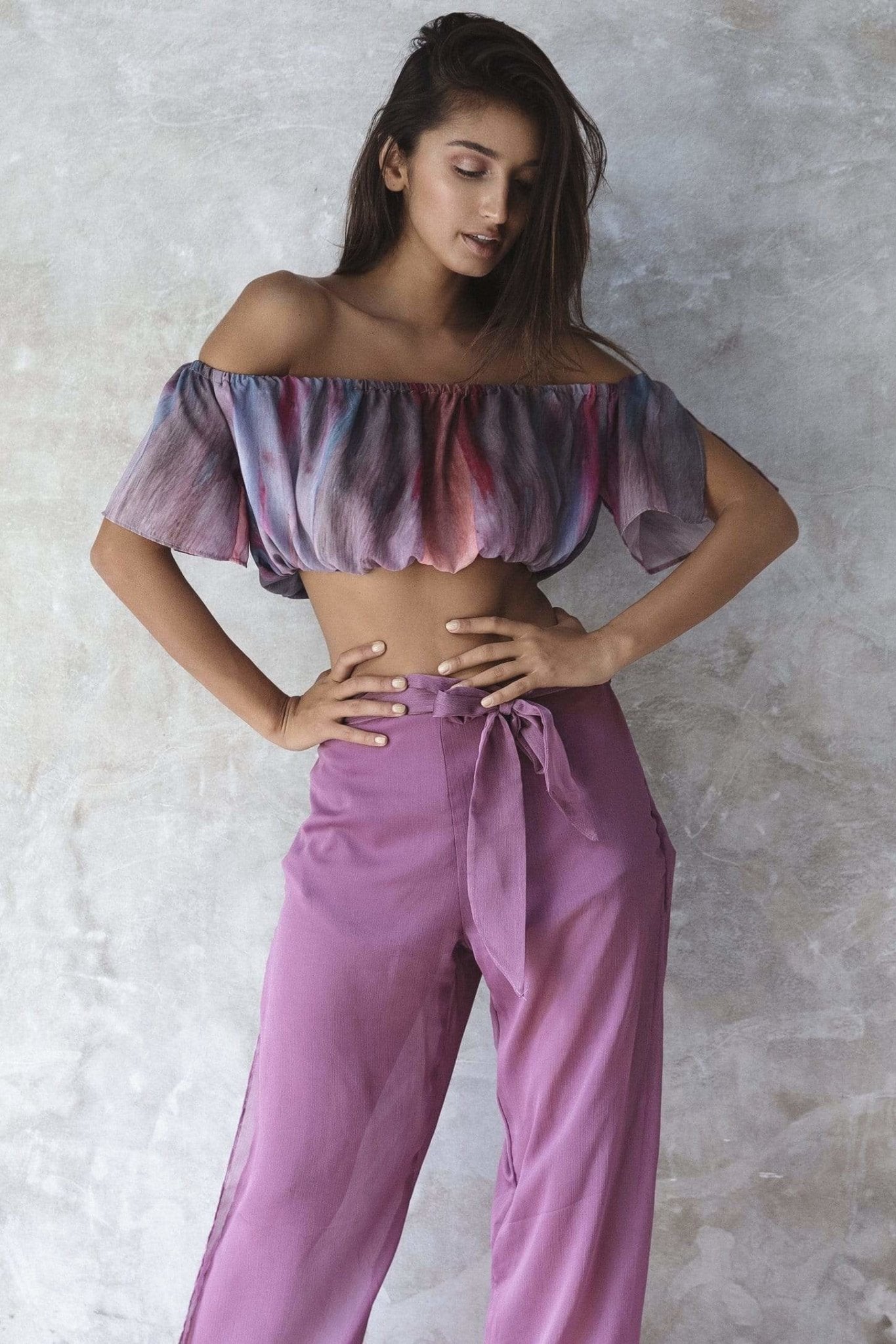 Why Mary Culotte pants shot chiffon "Alkira" Pants Stride