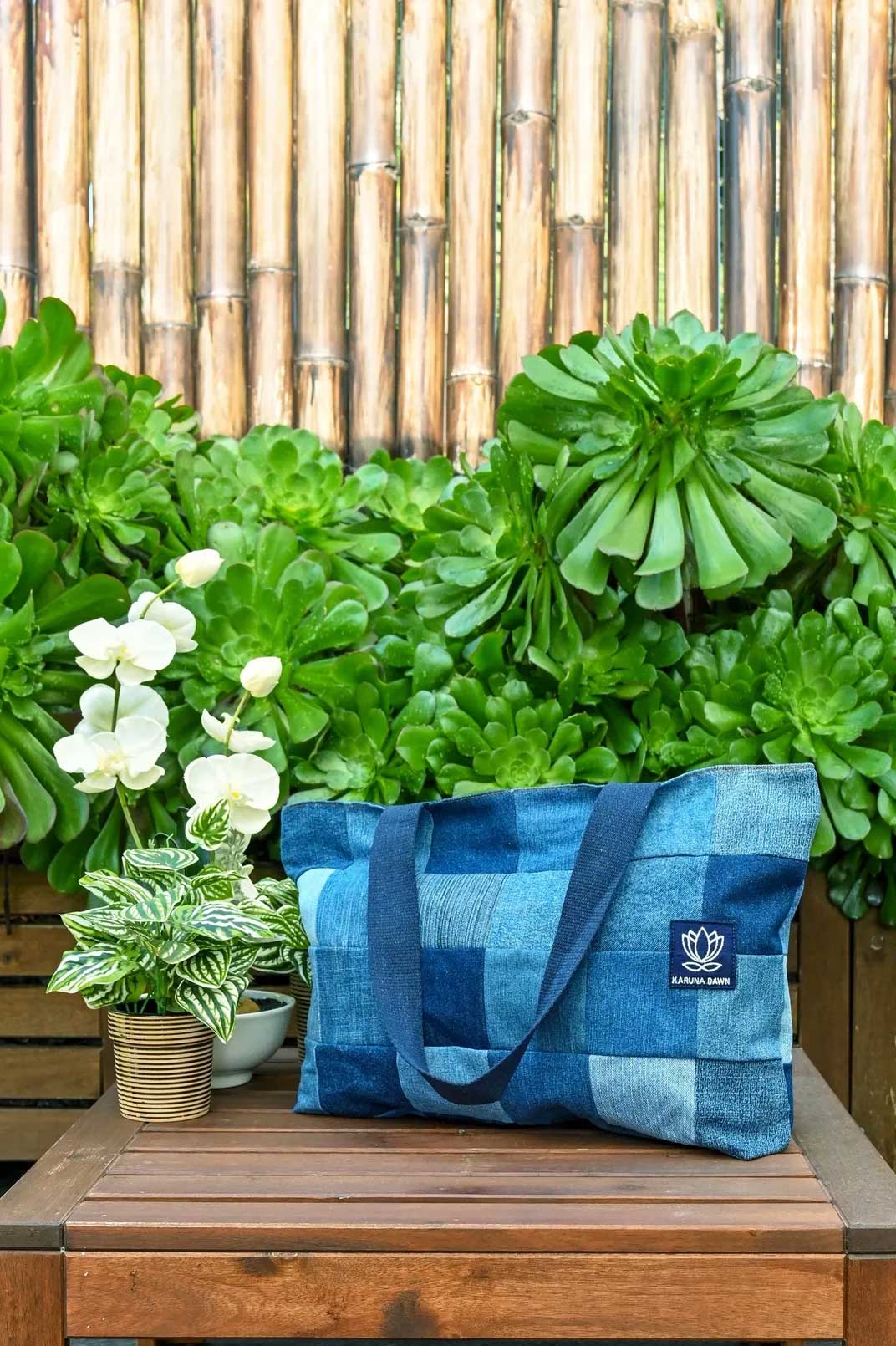 Denim Tote Bag-Karuna Dawn-stride