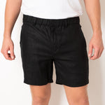 DESTii Black Linen Shorts-DESTii-stride