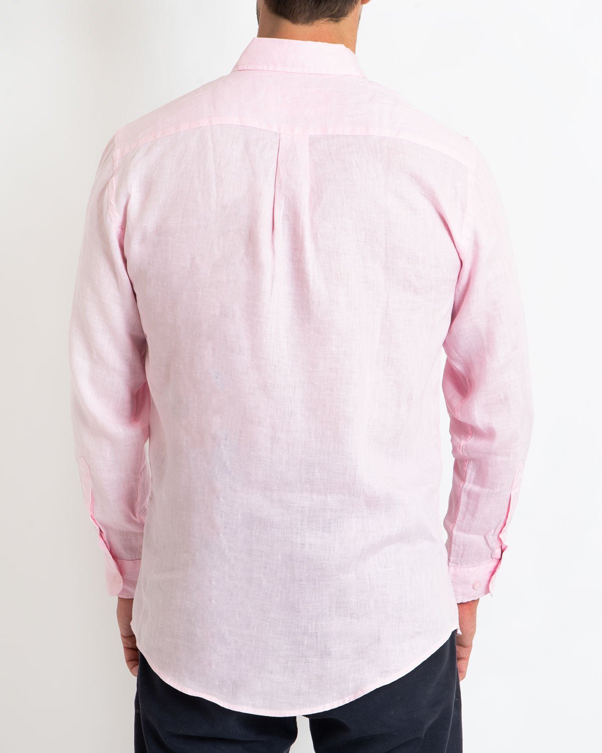 DESTii Pink Long Sleeve Linen Shirt-DESTii-stride