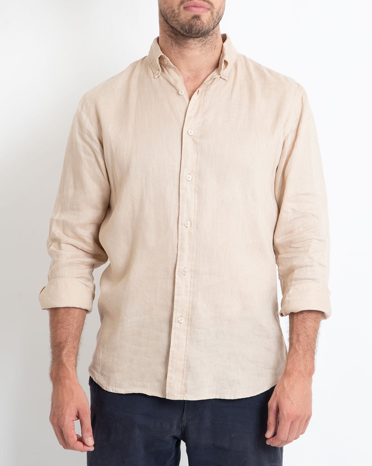 DESTii Sandy Long Sleeve Linen Shirt-DESTii-stride