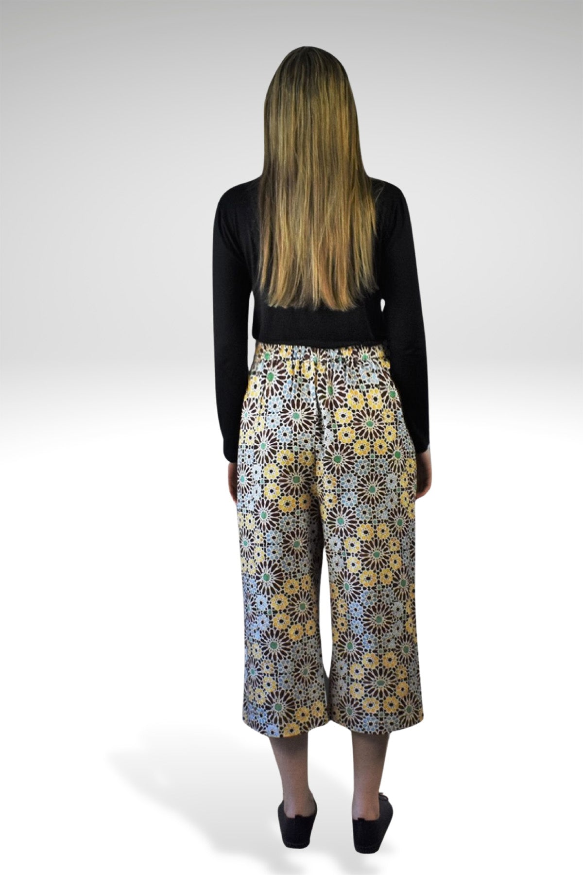 DORIAN HIGH WAIST PRINTED TWILL PANTS-Zoha-stride