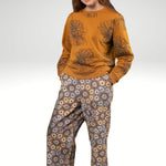 DORIAN HIGH WAIST PRINTED TWILL PANTS-Zoha-stride