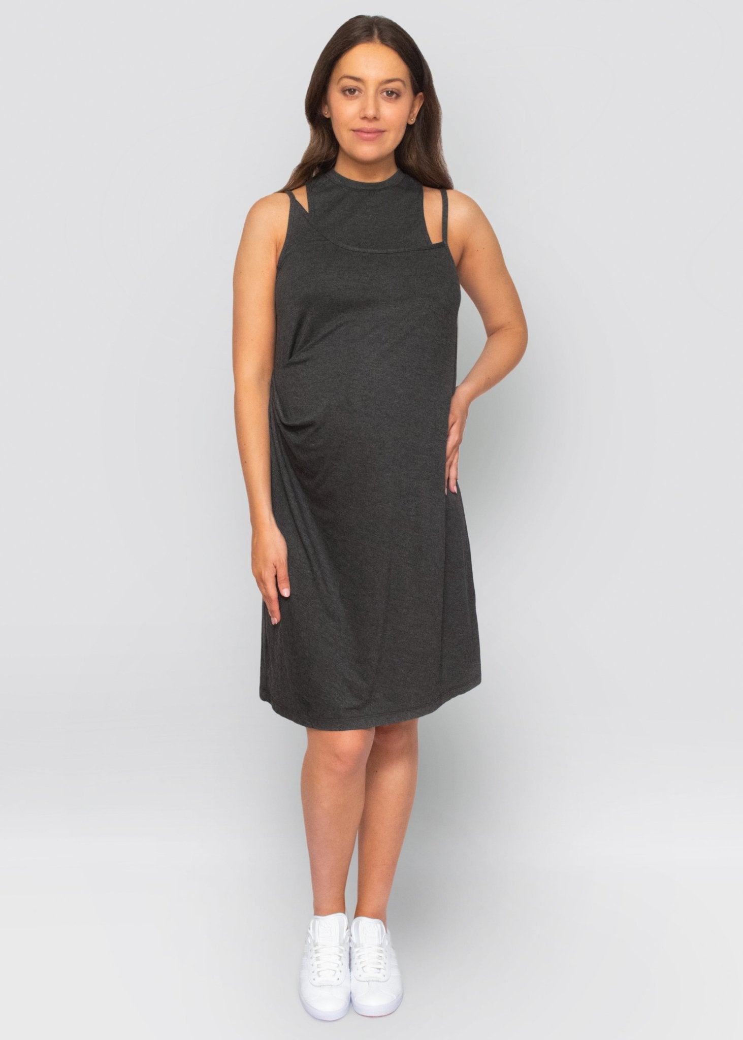 dress - charcoal-Úton Maternity-stride
