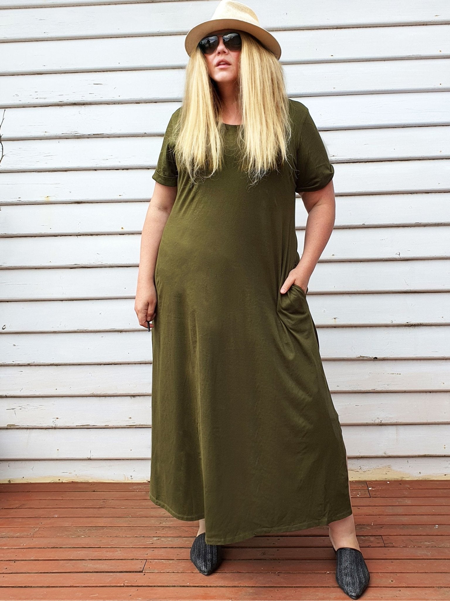 EveryDay T-Shirt Maxi Dress // Fatigue-Hope & Harvest-stride