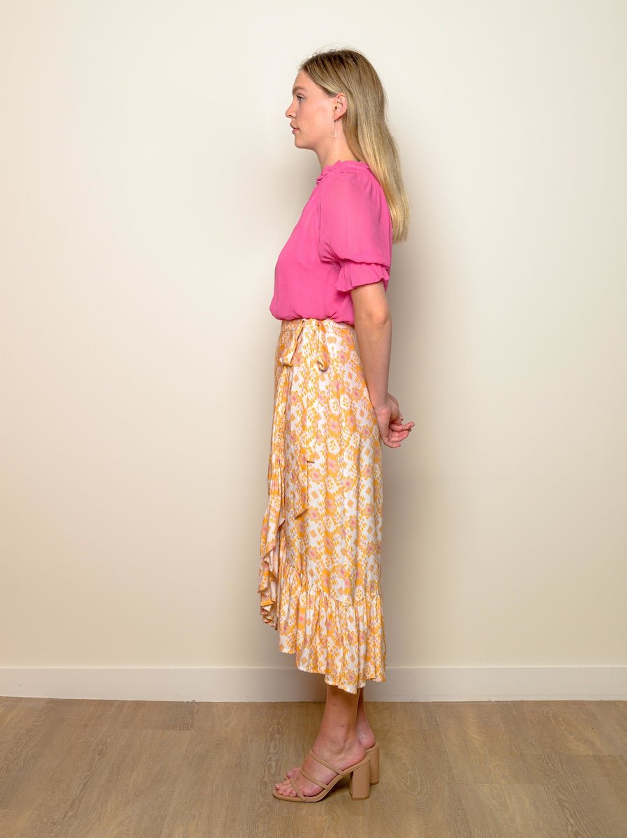 Floral Print "Mellow" Wrap Skirt