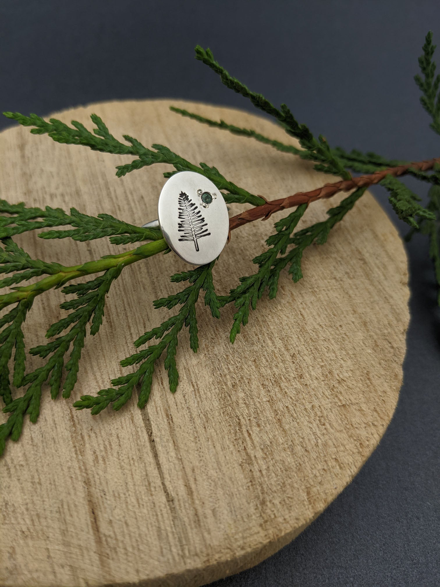 FOREST FINDS - Evergreen Tree ring-Erin K Jewellery-stride