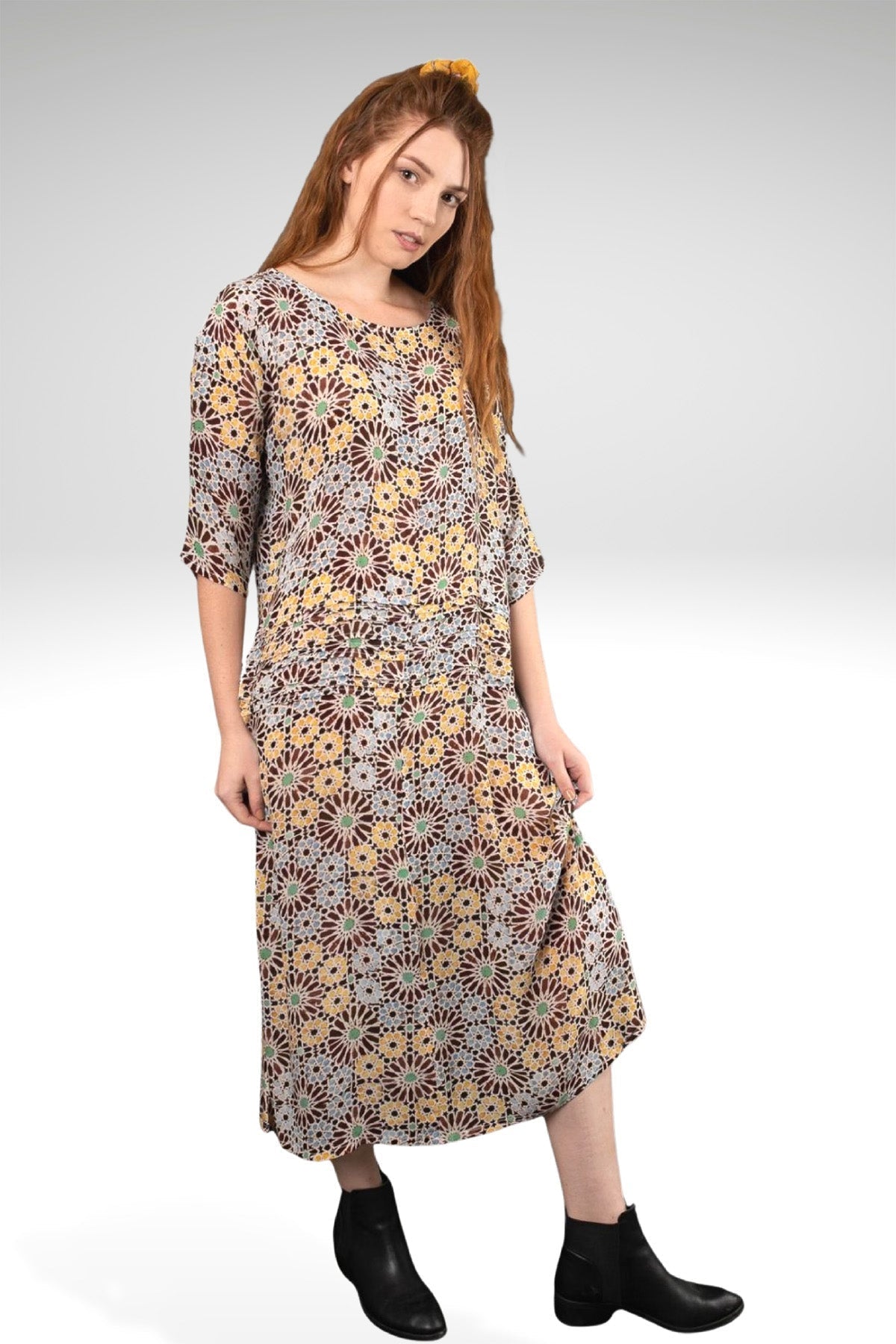 HELEN PRINTED VISCOSE DRESS-Zoha-stride