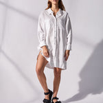 Hint of Spring shirt dress Classic White-Bay Active-stride