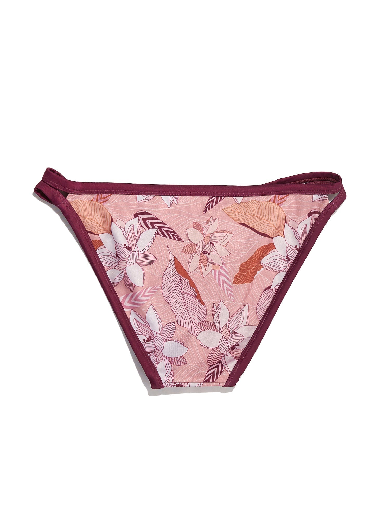 Jojo Wine/Pretty Pink Print Reversible Bikini Bottom-Yindi & Salt-stride