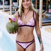 Jojo Wine/Pretty Pink Print Reversible Bikini Bottom-Yindi & Salt-stride