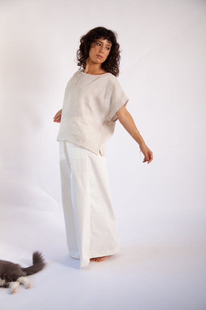 Josiane Top - Natural Linen-Scout The Label-stride