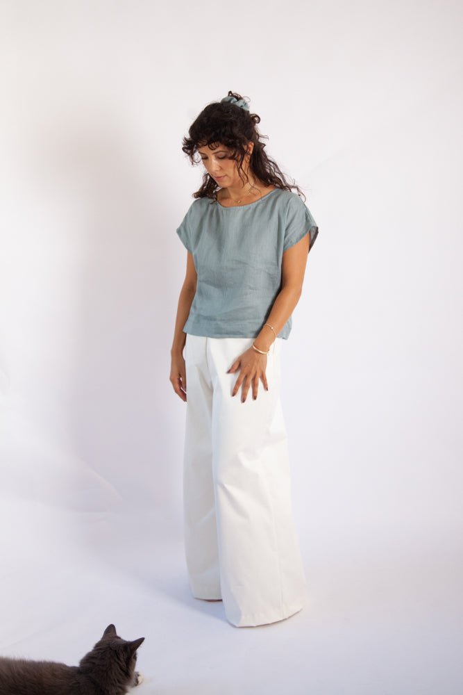 Josiane Top - Seafoam Light Linen-Scout The Label-stride