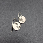 JUNGLE DREAMS - three leaves disc earrings-Erin K Jewellery-stride