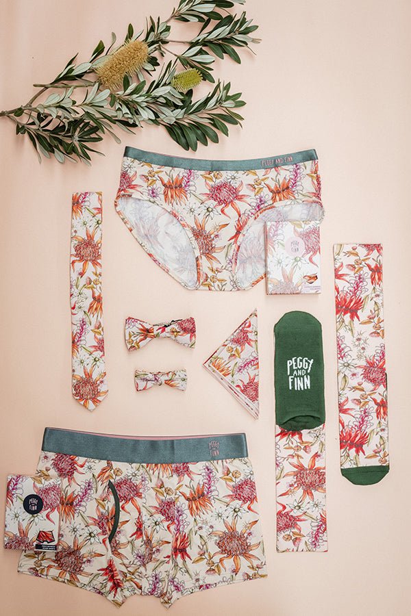 Kids Bow Tie - Botanical-Peggy & Finn-stride