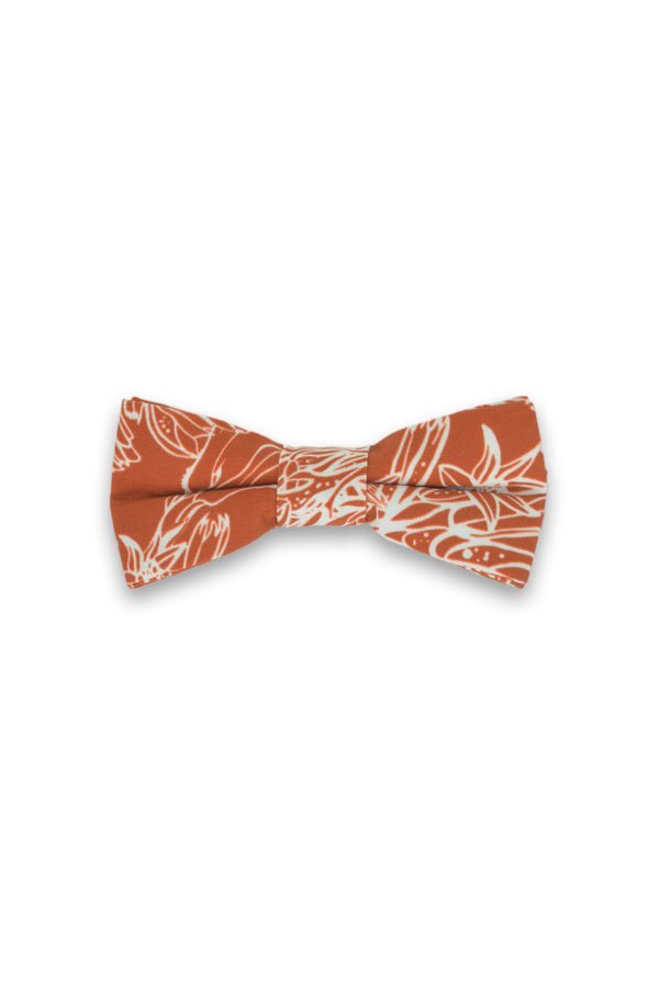 Kids Bow Tie - Kangaroo Paw Burnt Orange-Peggy & Finn-stride