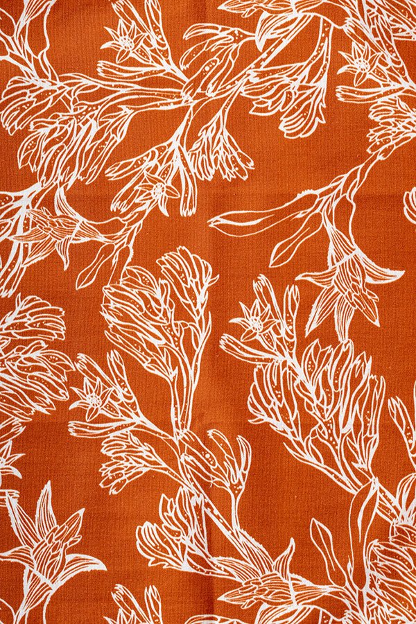 Kids Bow Tie - Kangaroo Paw Burnt Orange-Peggy & Finn-stride
