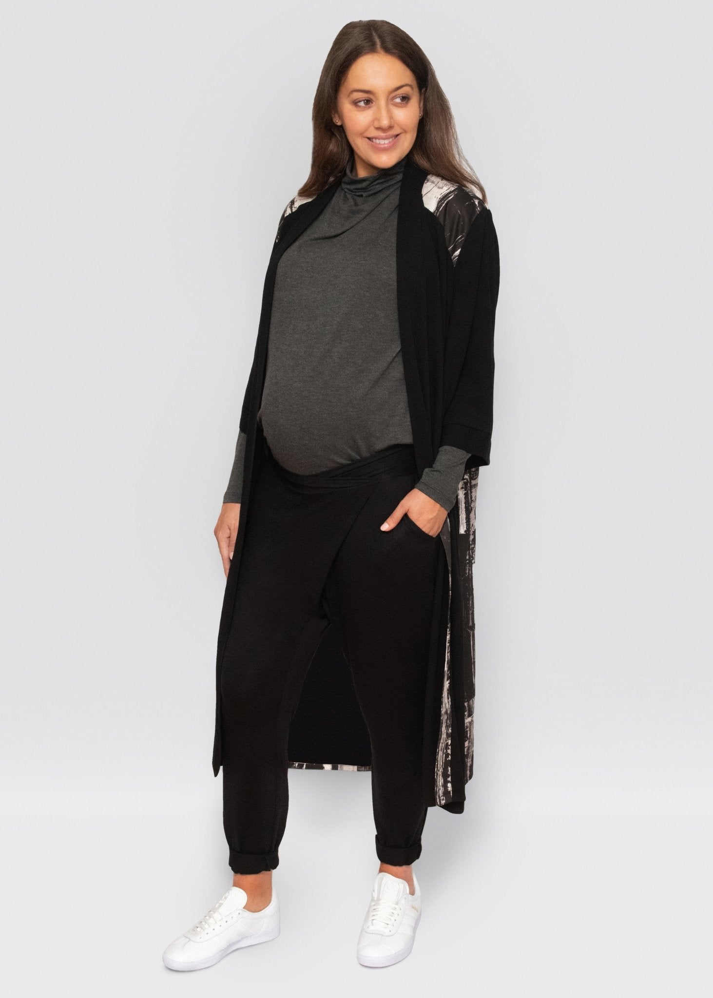 kimono - black-Úton Maternity-stride