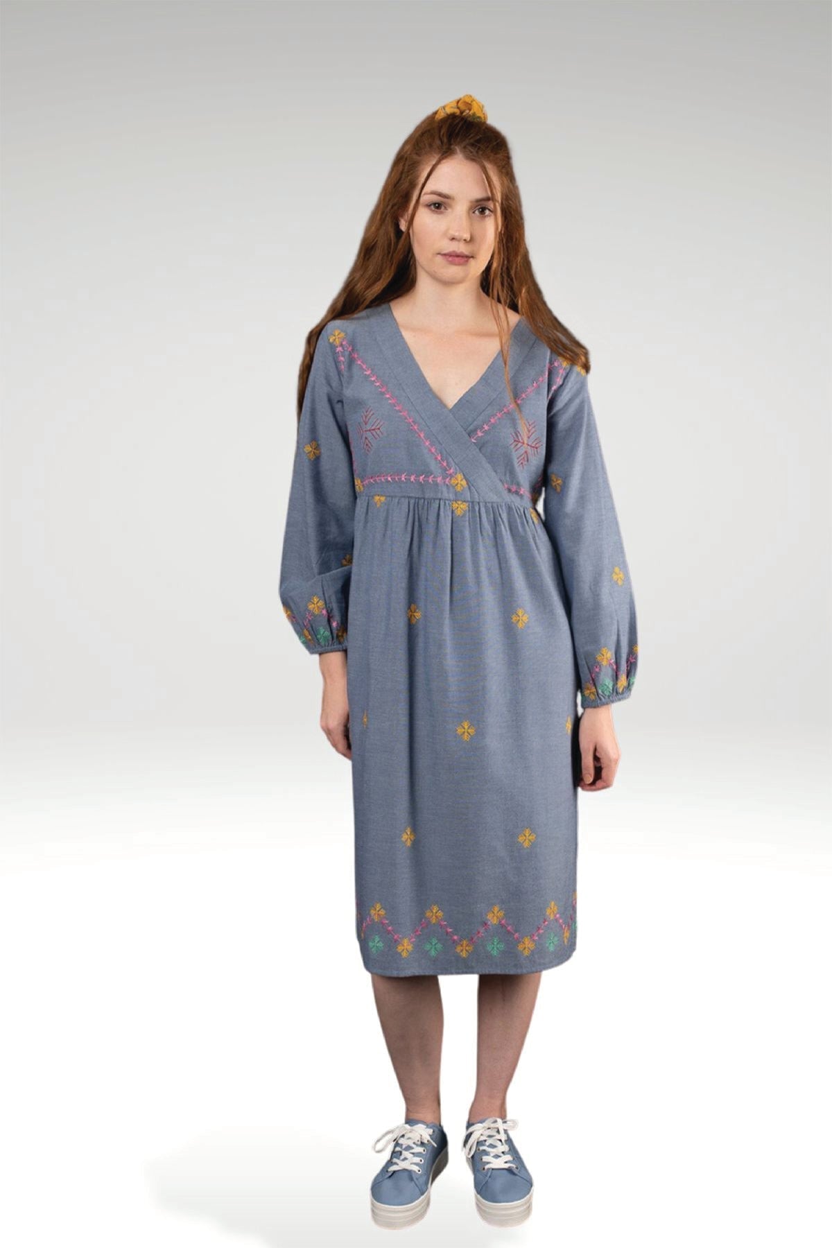 LARA MOCK WRAP DRESS-Zoha-stride