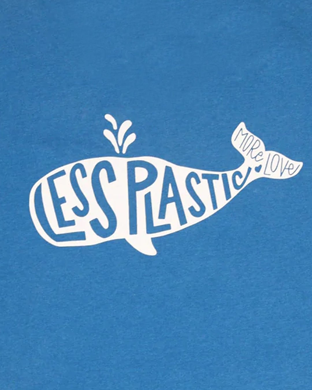 Less Plastic More Love Printed T-shirt, Unisex Blue Marle-Etiko-stride