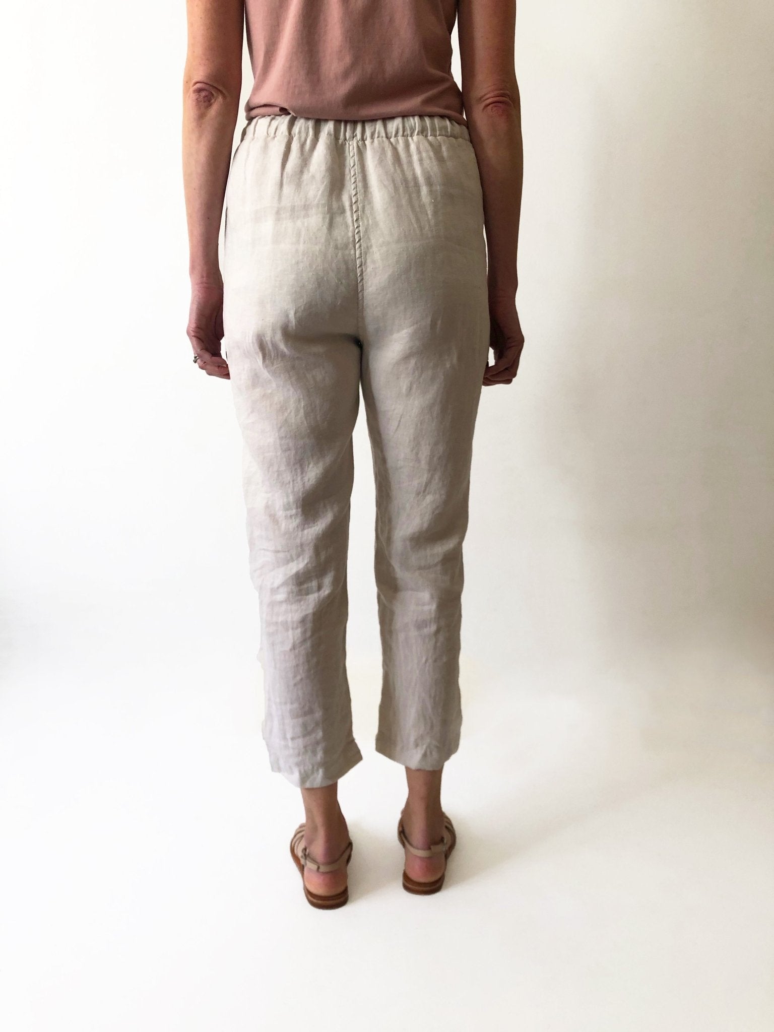 Linen Easy Pant - Bone-Tluxe-stride