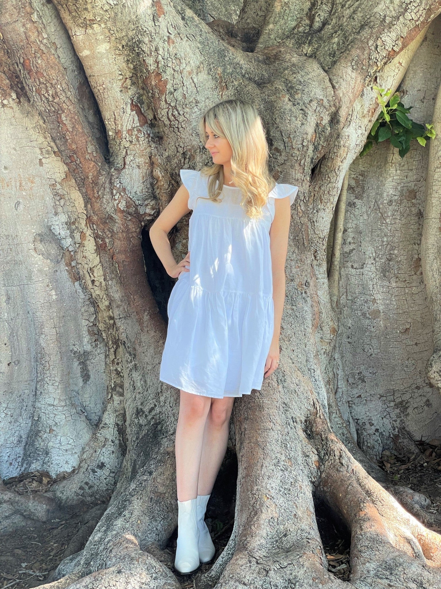 Linen Summer Maternity Dress-The Ten Active-stride