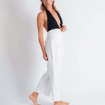 Scout The Label Lore Pant - White Luxe Linen Pants Stride