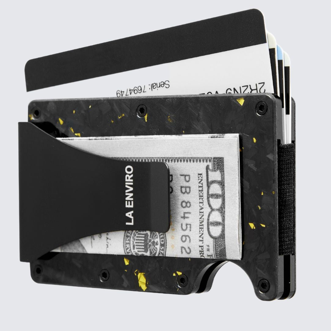 LORNE FORGED CARBON WALLET I GLOSS GOLD-La Enviro-stride