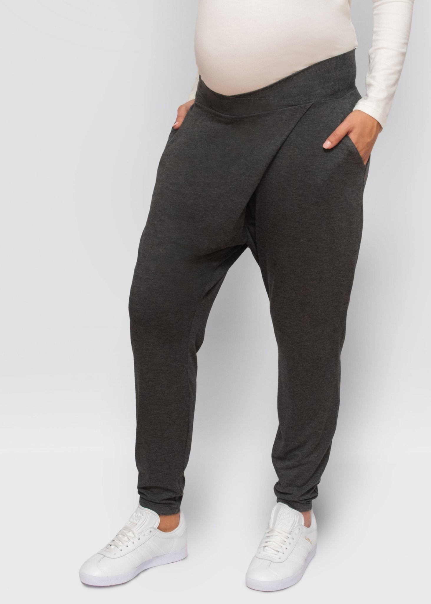 lounge pants - charcoal-Úton Maternity-stride