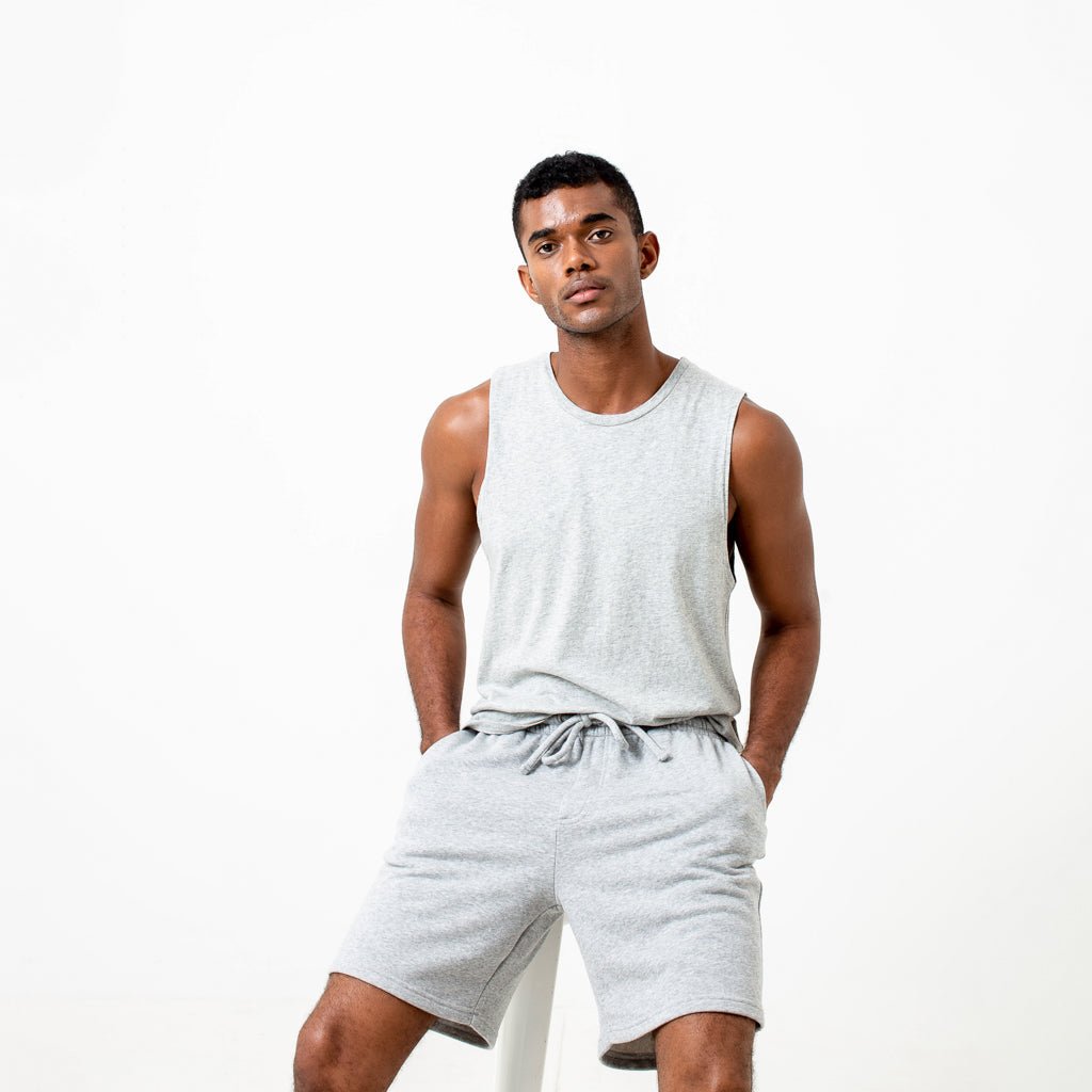 Men's Lounge Shorts | Grey Marle-Dorsu-stride