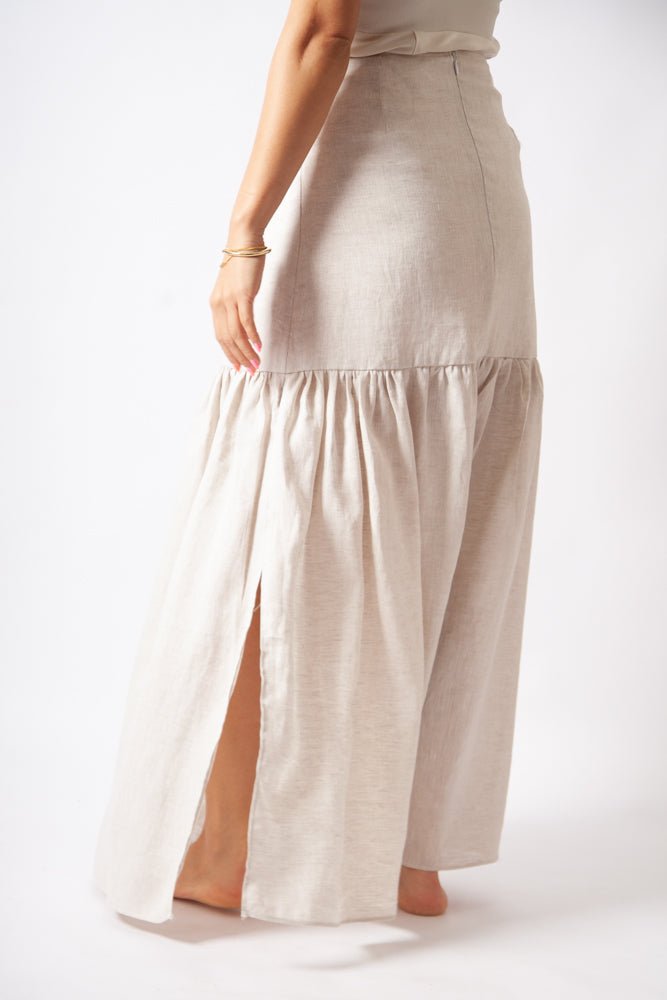 Milla Skirt - Natural Linen-Scout The Label-stride