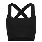 Move Criss Cross Crop - Black-Pinky & Kamal-stride