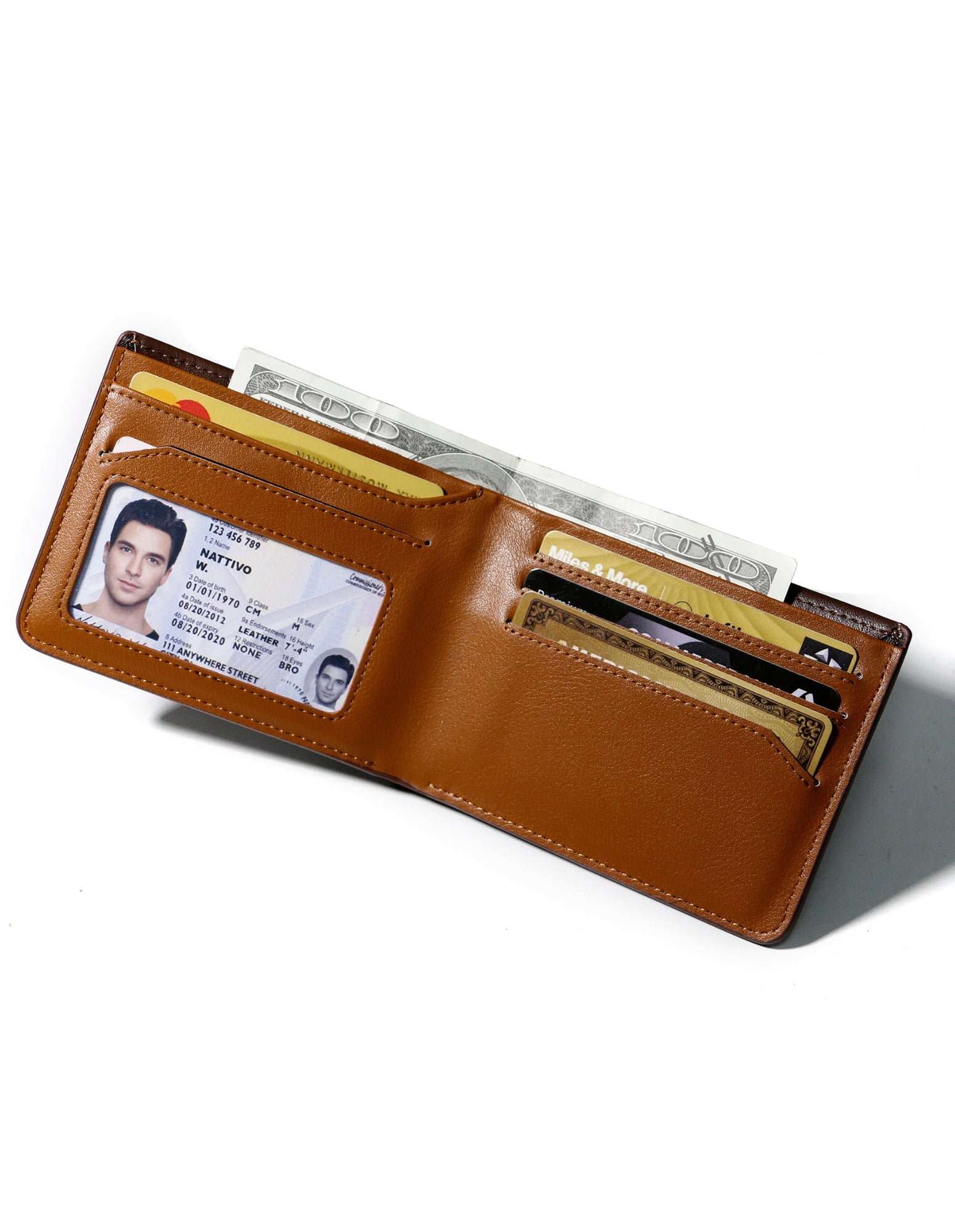 NEWTOWN VEGAN LEATHER WALLET - BROWN-La Enviro-stride