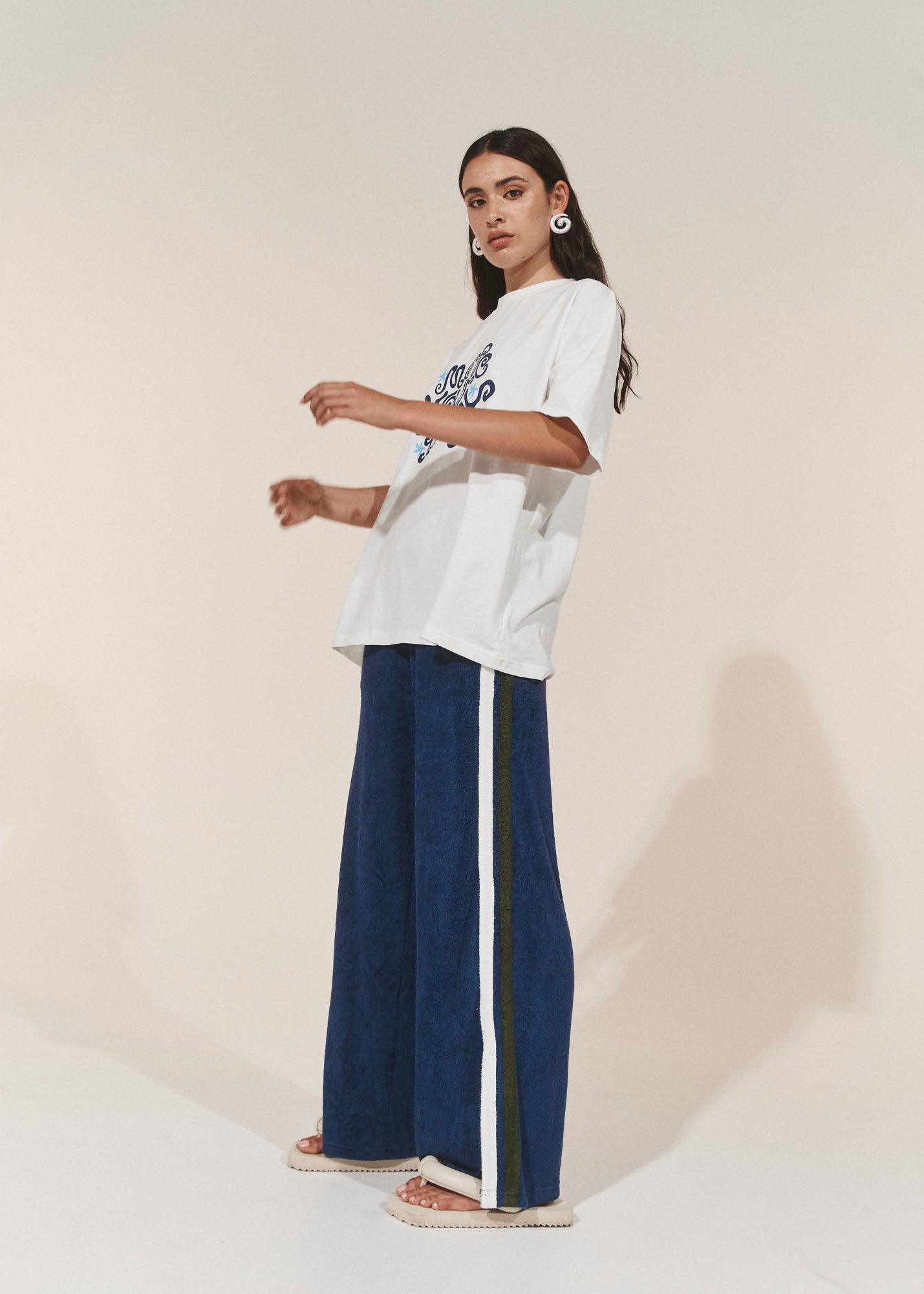 Odyssey Terry Towelling Pant - Marine Blue-Pinky & Kamal-stride