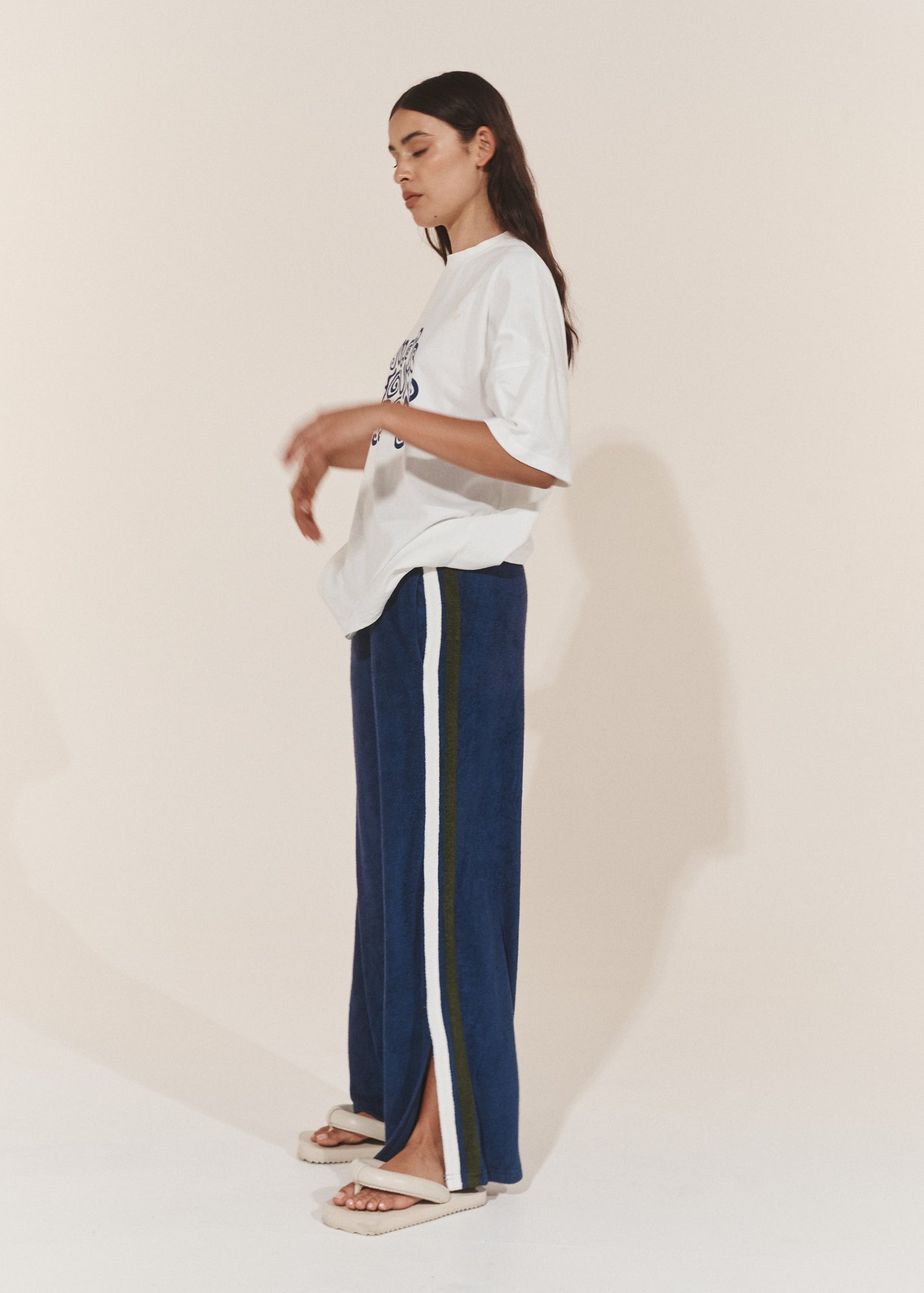 Odyssey Terry Towelling Pant - Marine Blue-Pinky & Kamal-stride