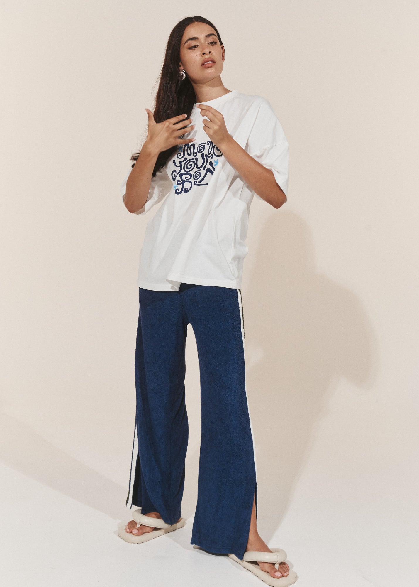 Odyssey Terry Towelling Pant - Marine Blue-Pinky & Kamal-stride