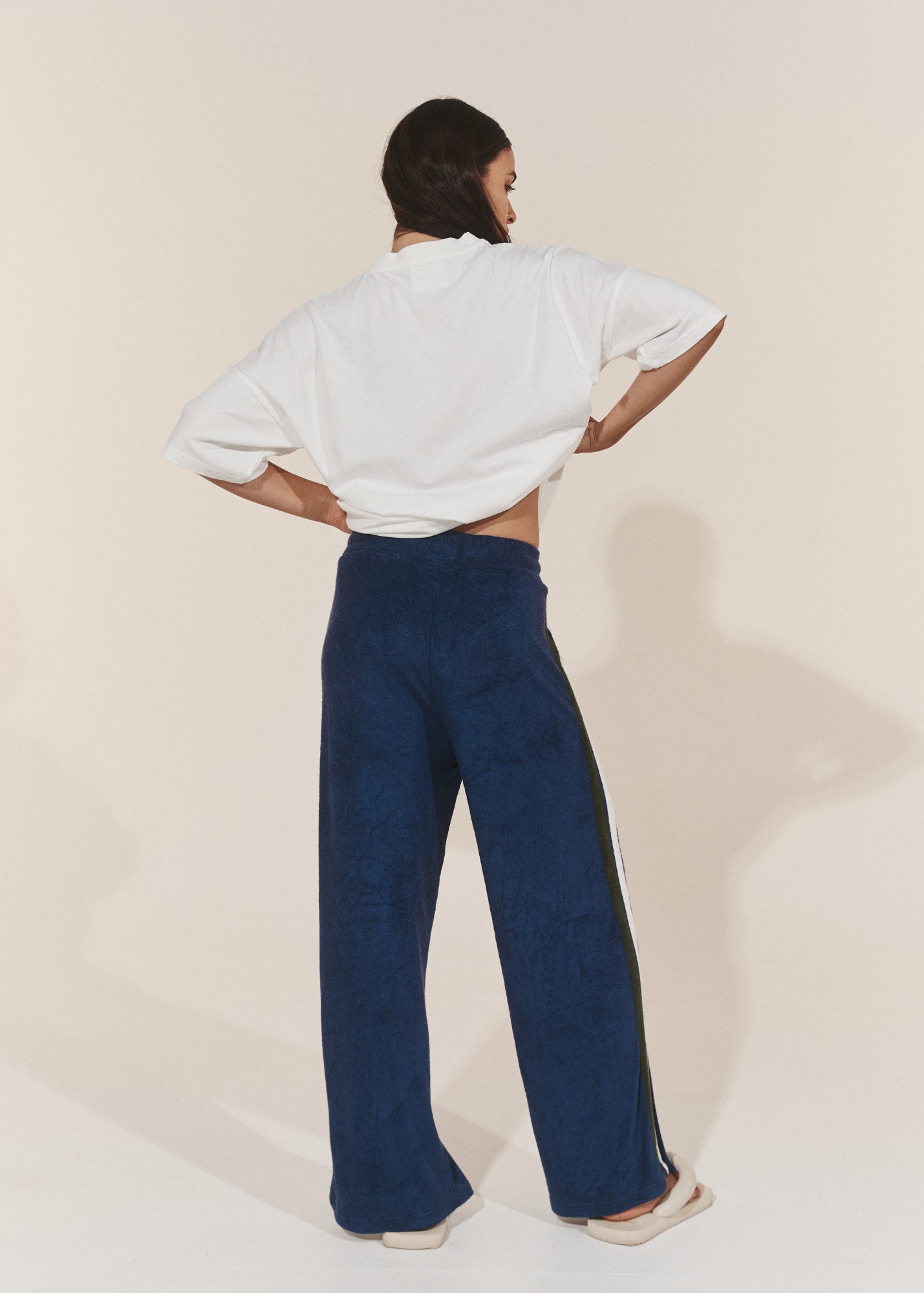Odyssey Terry Towelling Pant - Marine Blue-Pinky & Kamal-stride