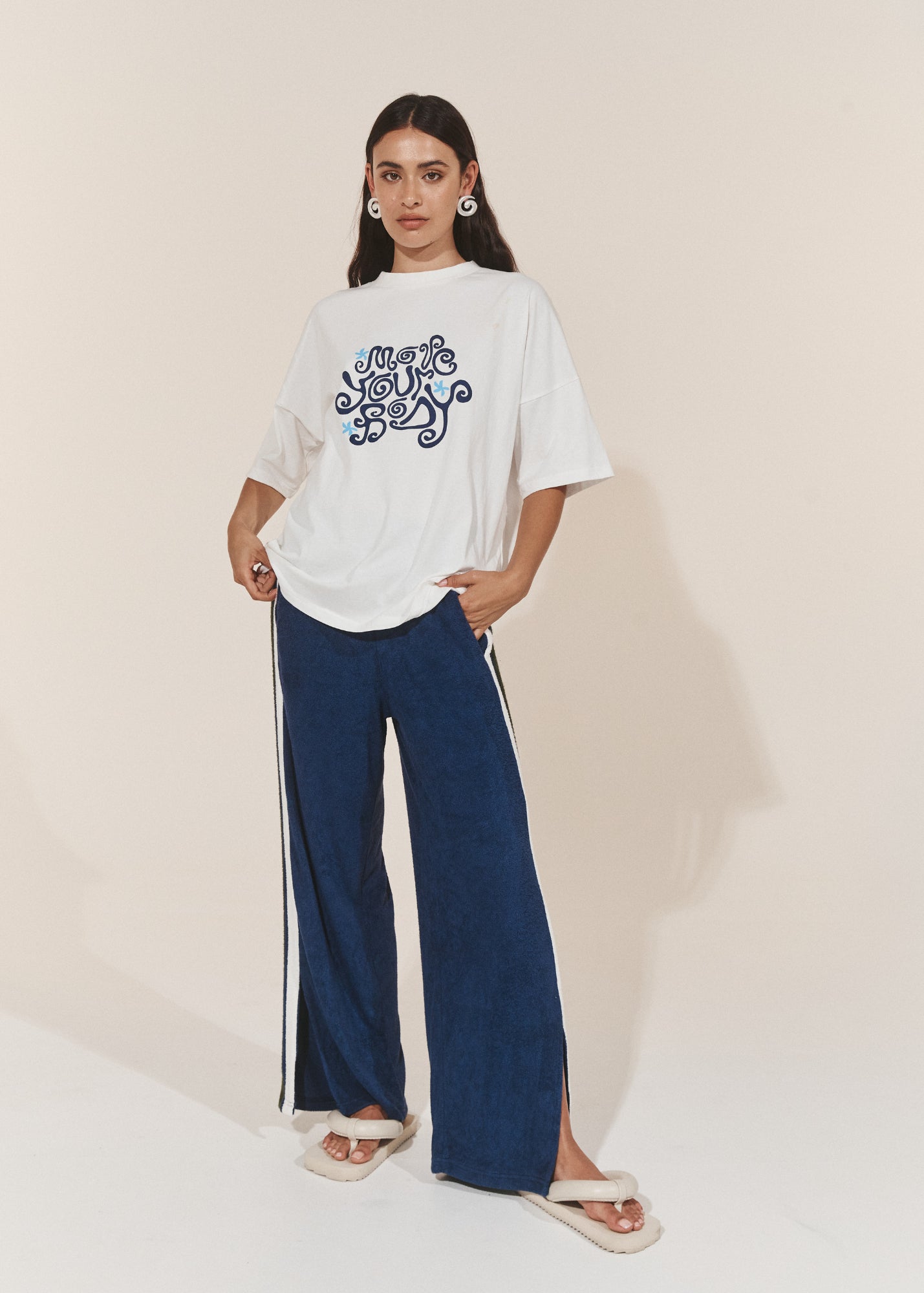 Odyssey Terry Towelling Pant - Marine Blue-Pinky & Kamal-stride