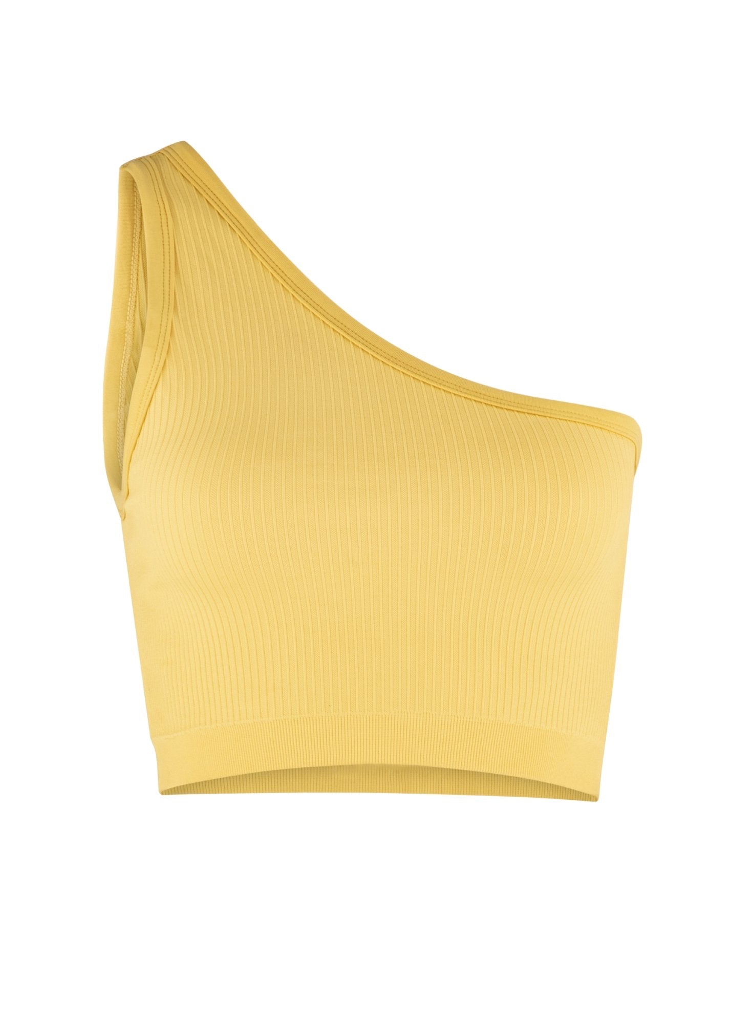 One Shoulder Bodice Crop - Lemon Peel-Pinky & Kamal-stride