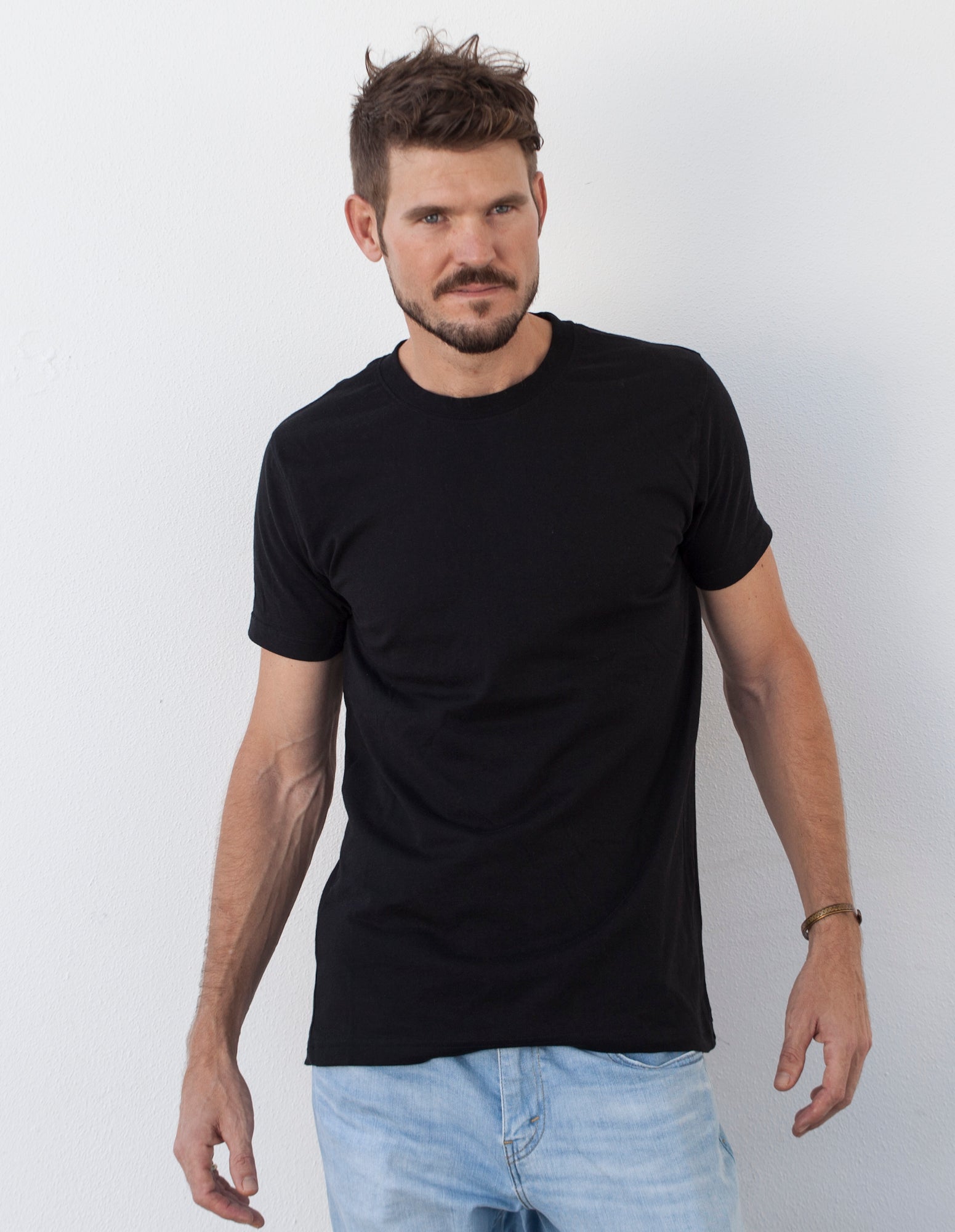 Organic Cotton, Men's, Classic Tee, Black-The Road-stride